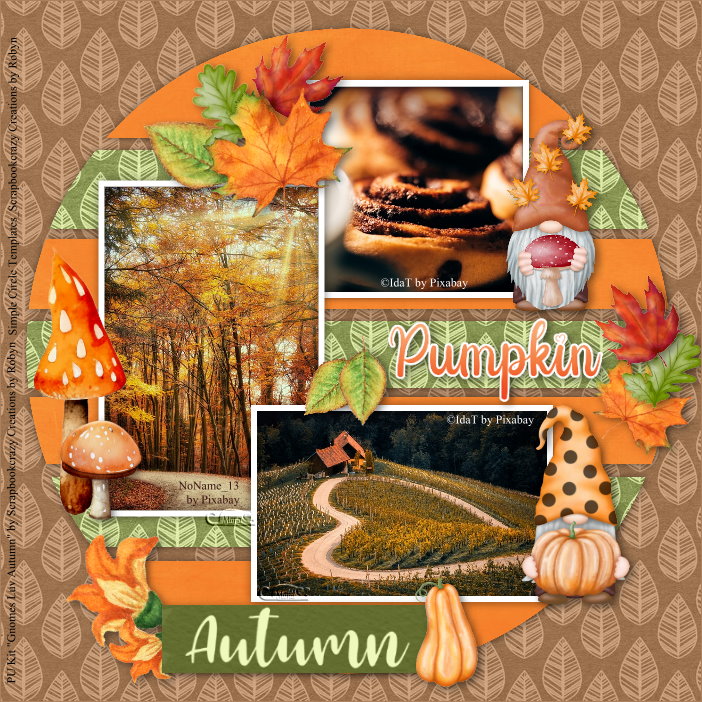 Bilder Tagesdownload eines Scrapkit "Gnomes Luv Autumn"