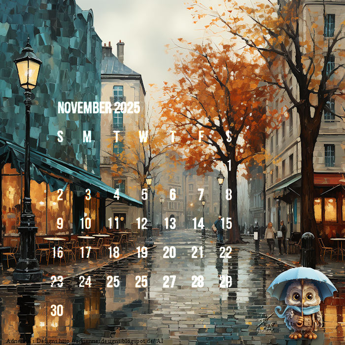 Kalender basteln im November 2025